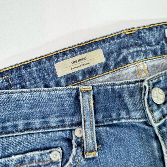 AG Jeans Womens 27 The Nikki Relaxed Skinny Distressed Low Rise - Picture 5 of 9